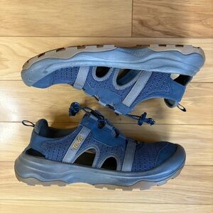 Teva Outflow Close-Toe Water Sandals Mens Sz 9.5 Blue Gray Mesh Hiking